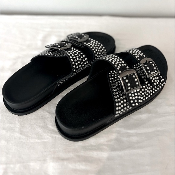 Chunky buckle sandal with clear stones - Picture 2 of 4